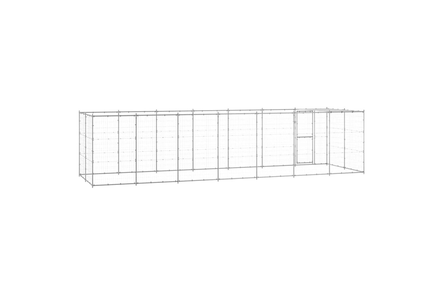Vidaxl 3082305 Outdoor Dog Kennel Galvanised Steel With Roof 16.94 M2-5