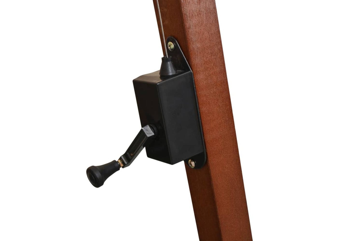Vidaxl 313772 Hanging Parasol With Pole Black 3.5x2.9 M Solid Fir Wood-7