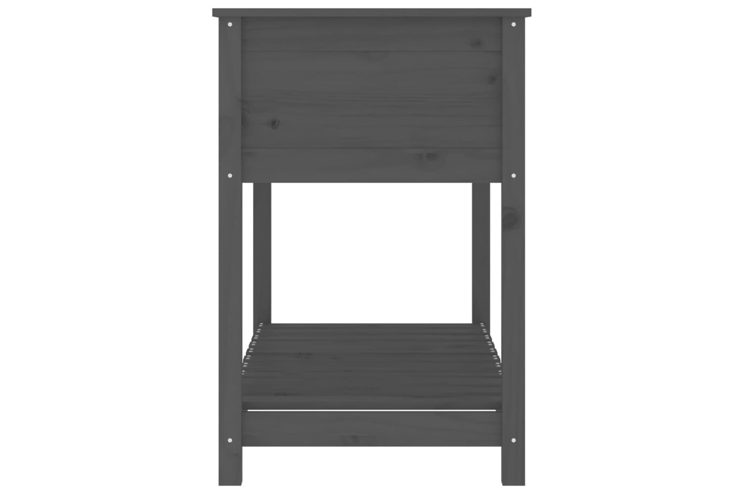 vidaXL 823789 Planter With Shelf Grey 111.5x54x81cm Solid Wood Pine-5