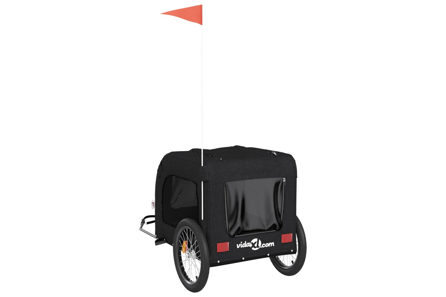 Vidaxl 93842 Pet Bike Trailer Black Oxford Fabric And Iron-7