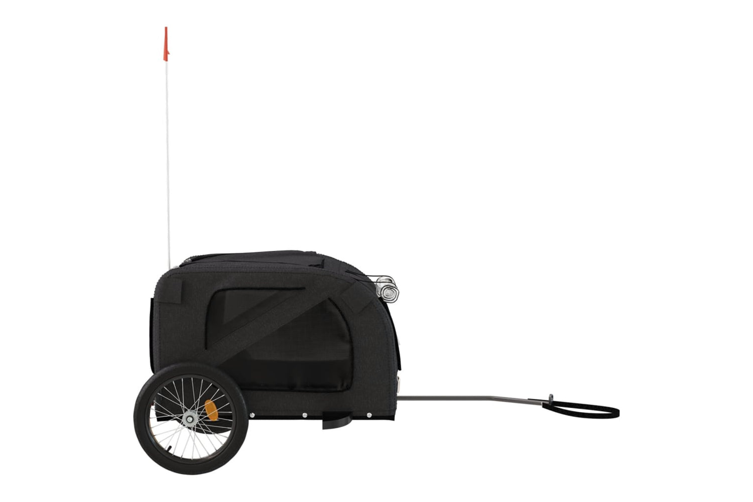 Vidaxl 93884 Pet Bike Trailer Black Oxford Fabric And Iron-5
