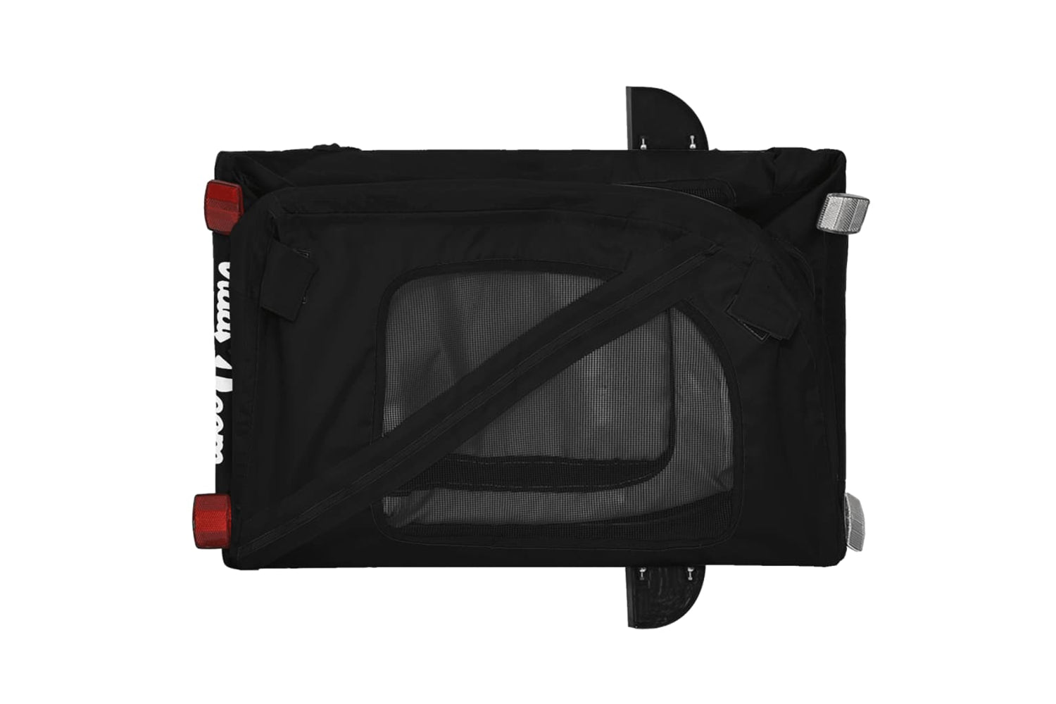 Vidaxl 93884 Pet Bike Trailer Black Oxford Fabric And Iron-8