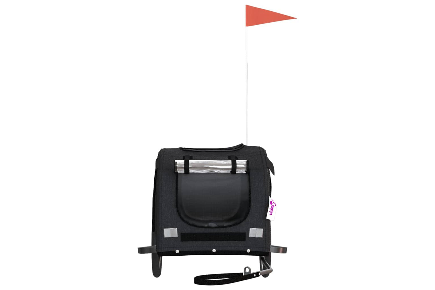 Vidaxl 93884 Pet Bike Trailer Black Oxford Fabric And Iron-3