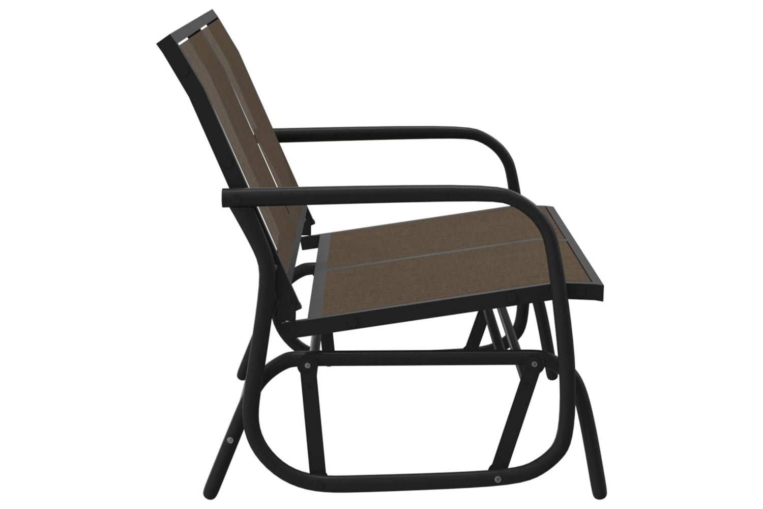 vidaXL 362709 Garden Glider Bench Brown120.5x76x86.5cm Textilene&steel-3