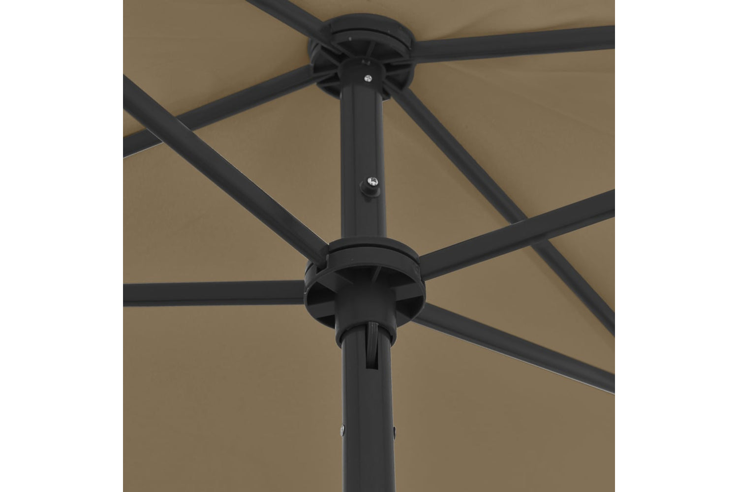 vidaXL 314722 Beach Umbrella Taupe 180x120cm-7