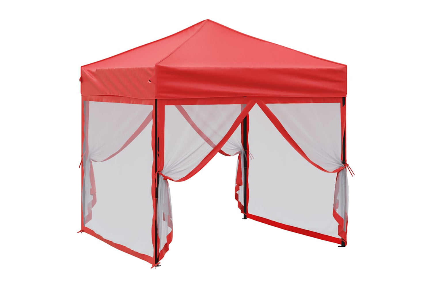 Vidaxl 93513 Folding Party Tent With Sidewalls Red 2x2 M-2
