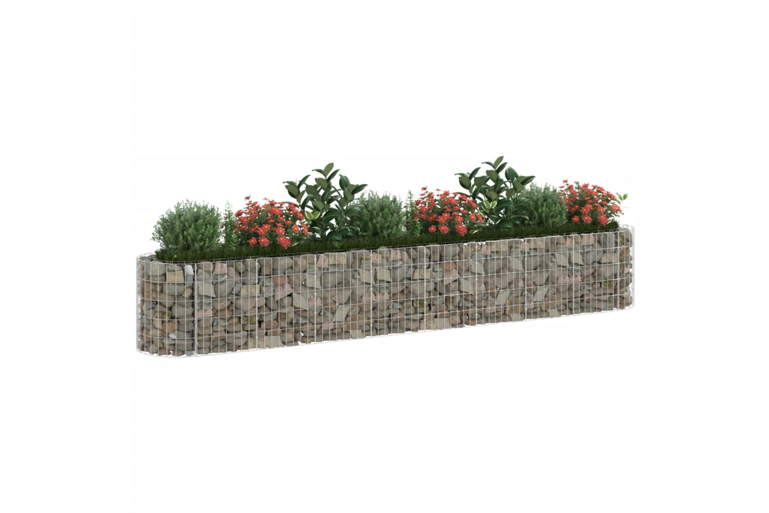 vidaXL 152027 Gabion Raised Bed Galvanised Iron 330x50x50cm-2