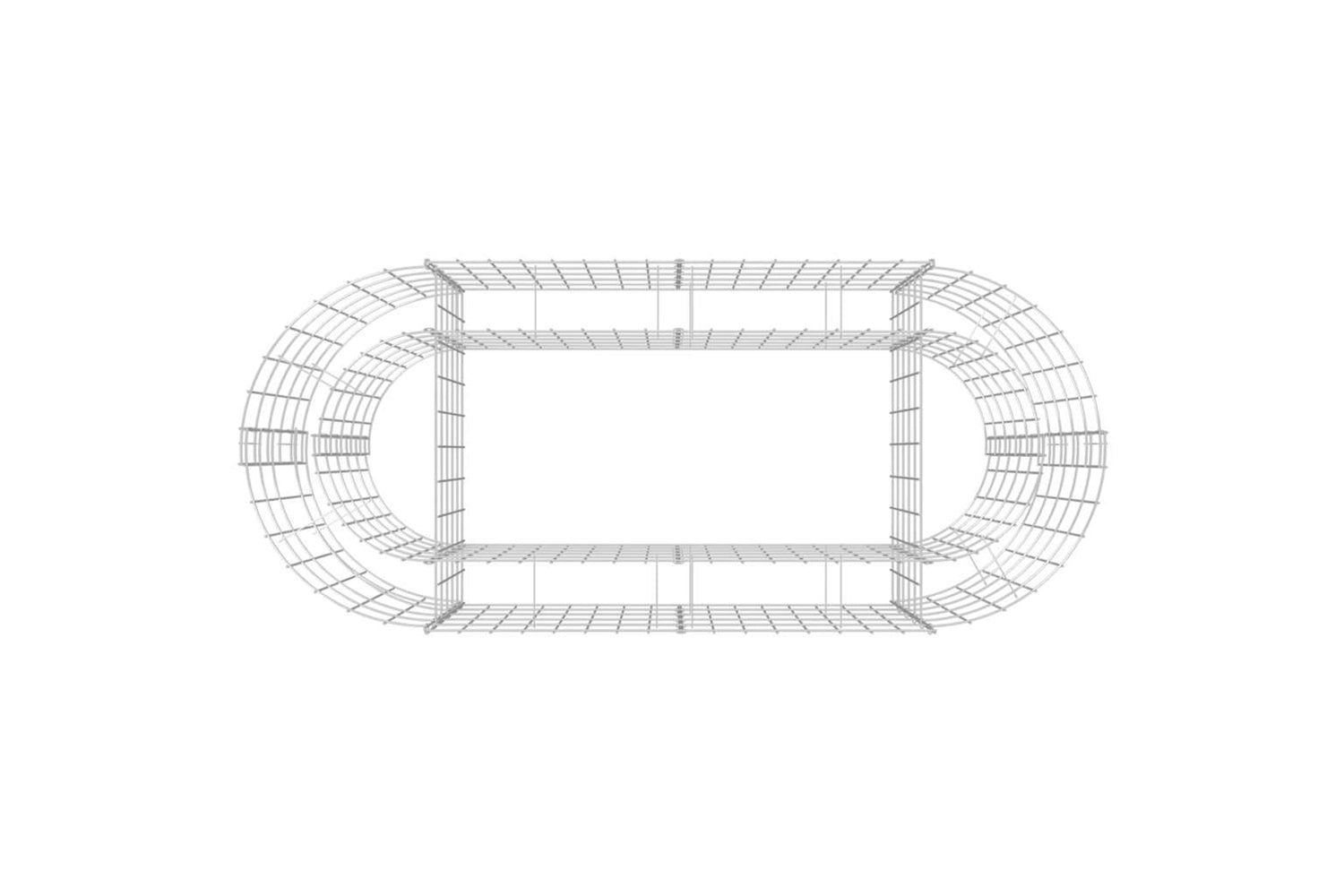 vidaXL 152024 Gabion Raised Bed Galvanised Iron 120x50x50cm-5