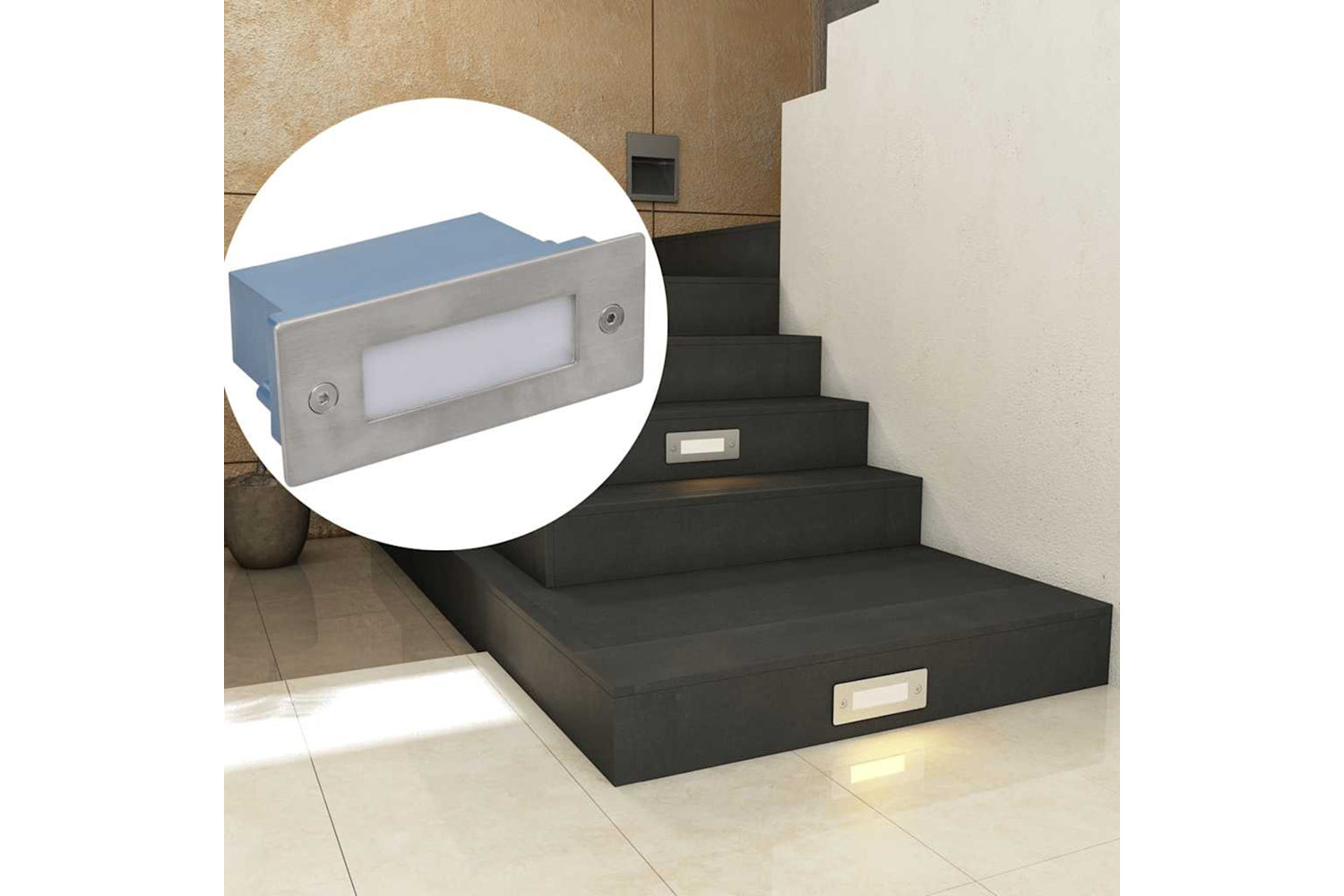 vidaXL 272496 Led Recessed Stair Lights 12 Pcs 44x111x56mm-5