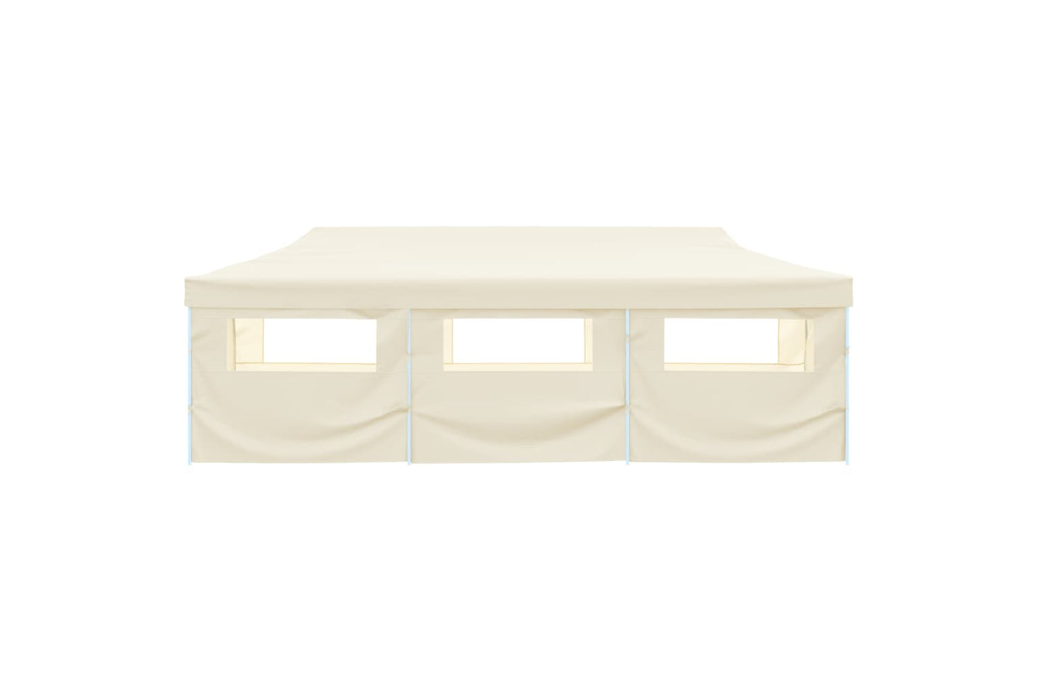 Vidaxl Folding Pop-up Party Tent With 8 Sidewalls 3x9 M Cream-3