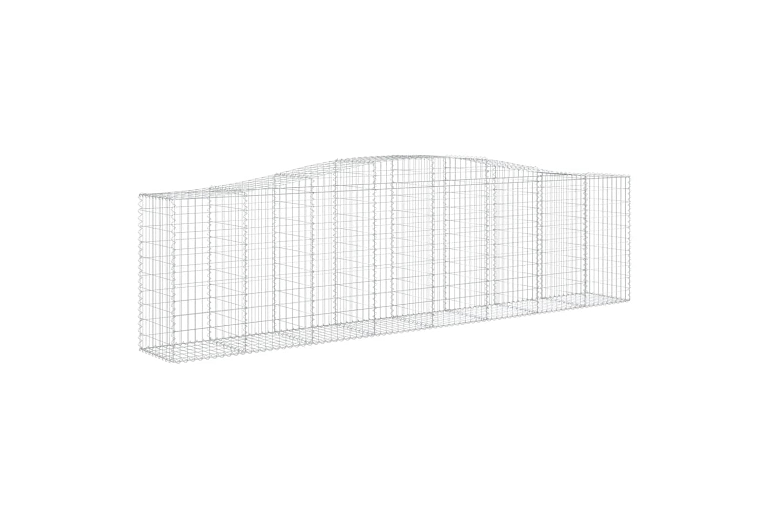 vidaXL 3145963 Arched Gabion Baskets 9 Pcs 400x50x100/120cm Galvanised Iron-2