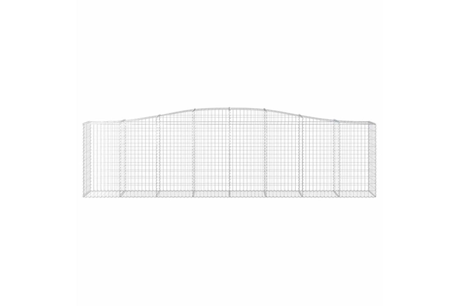 vidaXL 3145963 Arched Gabion Baskets 9 Pcs 400x50x100/120cm Galvanised Iron-3
