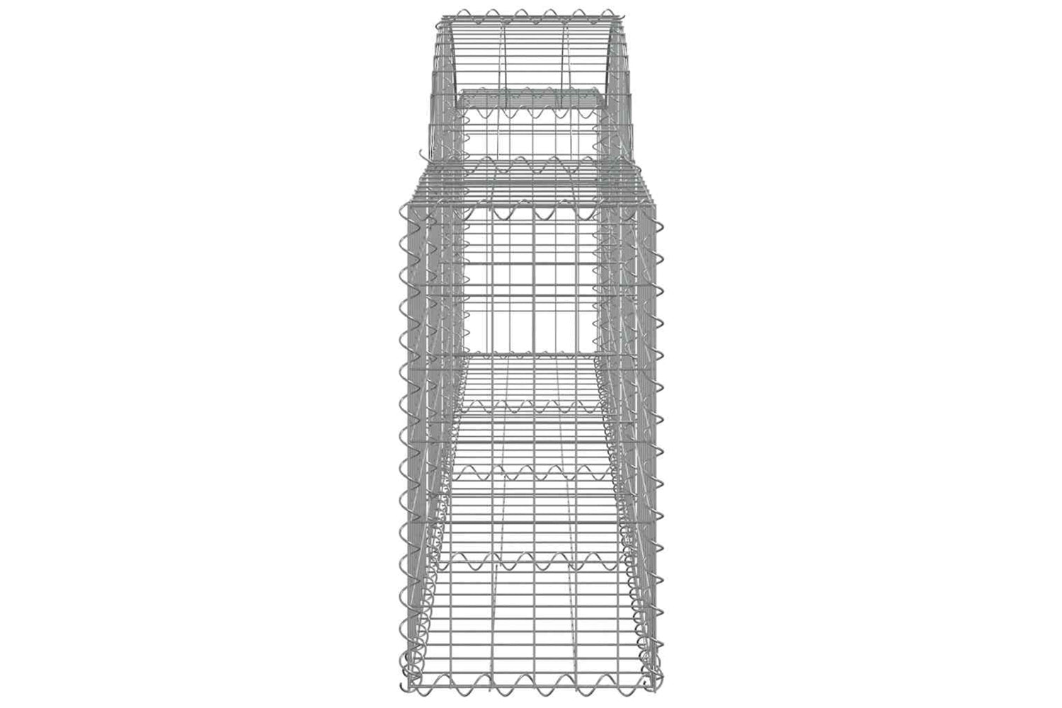 vidaXL 153483 Arched Gabion Basket 200x30x60/80cm Galvanised Iron-3