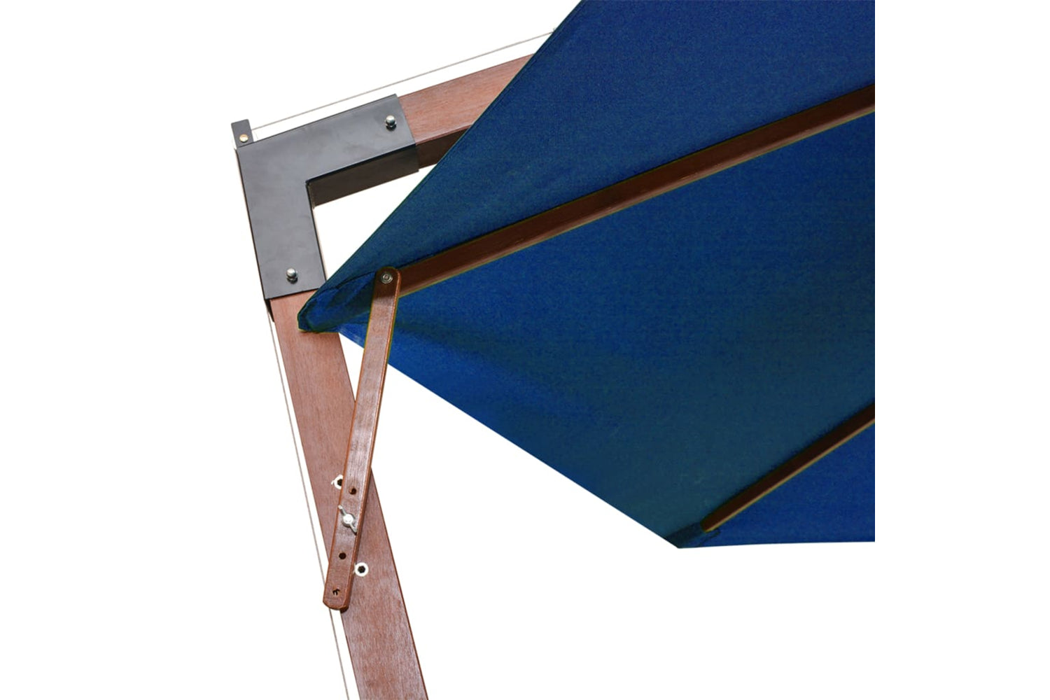Vidaxl 313773 Hanging Parasol With Pole Azure Blue 3.5x2.9 M Solid Fir Wood-6