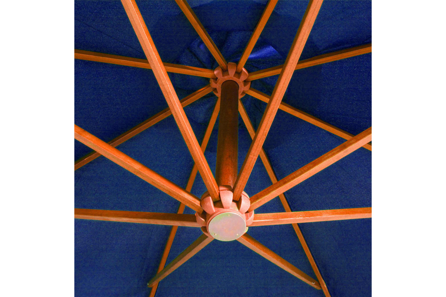 Vidaxl 313773 Hanging Parasol With Pole Azure Blue 3.5x2.9 M Solid Fir Wood-5