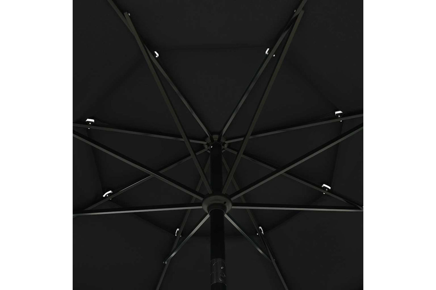 Vidaxl 313882 3-tier Parasol With Aluminium Pole Black 3.5 M-5