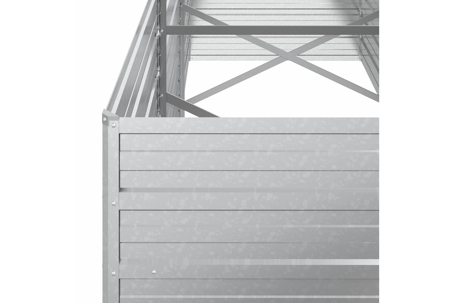 Vidaxl Garden Raised Bed 240x80x77 Cm Galvanized Steel Silver-5