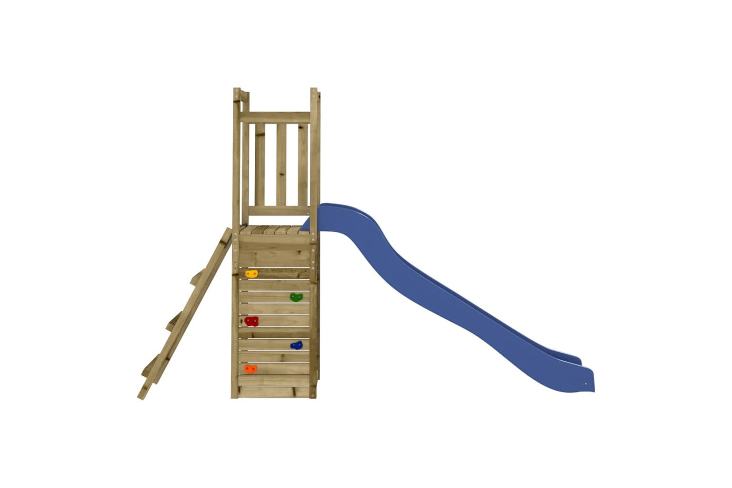 Vidaxl 3155914 Playhouse With Slide Rockwall Impregnated Wood Pine-3