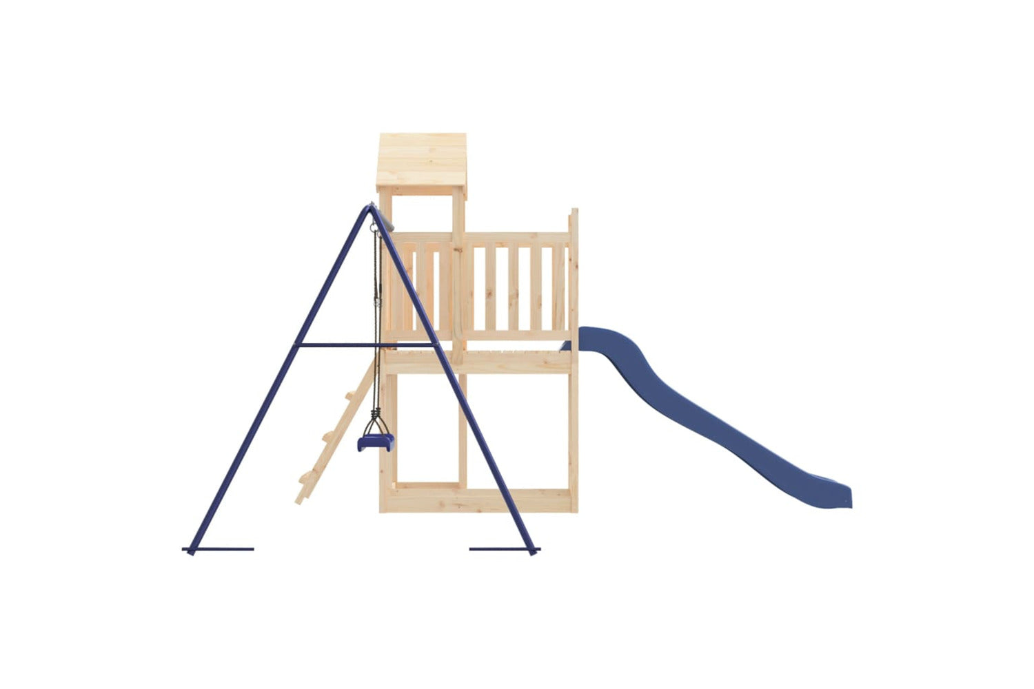Vidaxl 3155840 Playhouse With Slide Swing Solid Wood Pine-6
