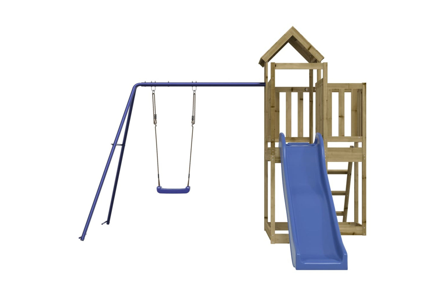 Vidaxl 3155842 Playhouse With Slide Swing Impregnated Wood Pine-4