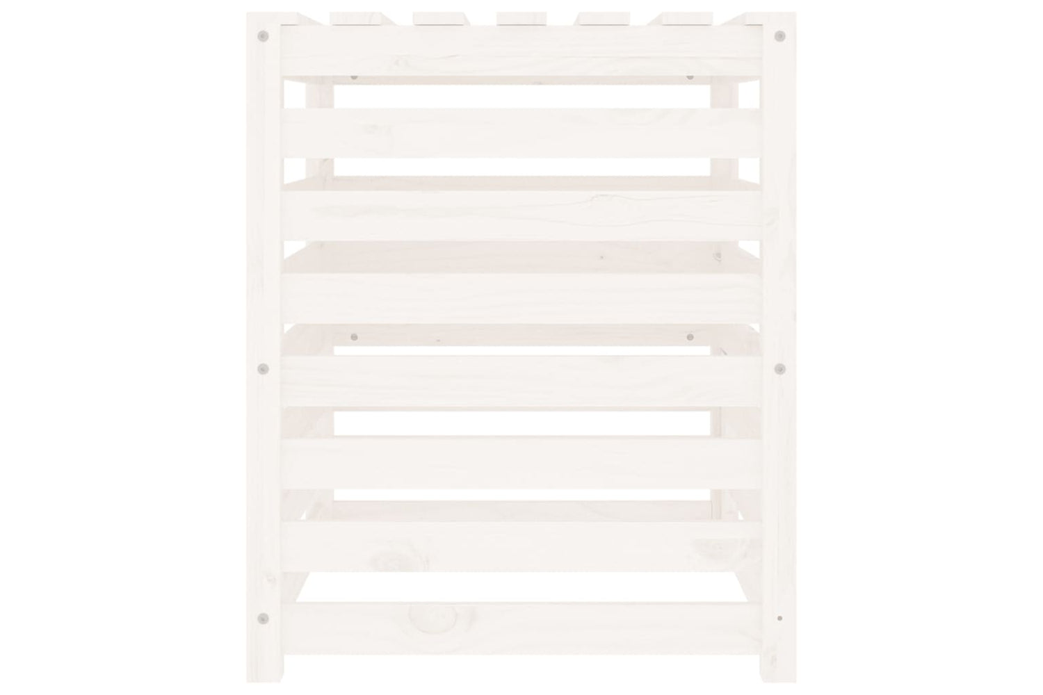 vidaXL 823809 Composter White 63.5x63.5x77.5cm Solid Wood Pine-6