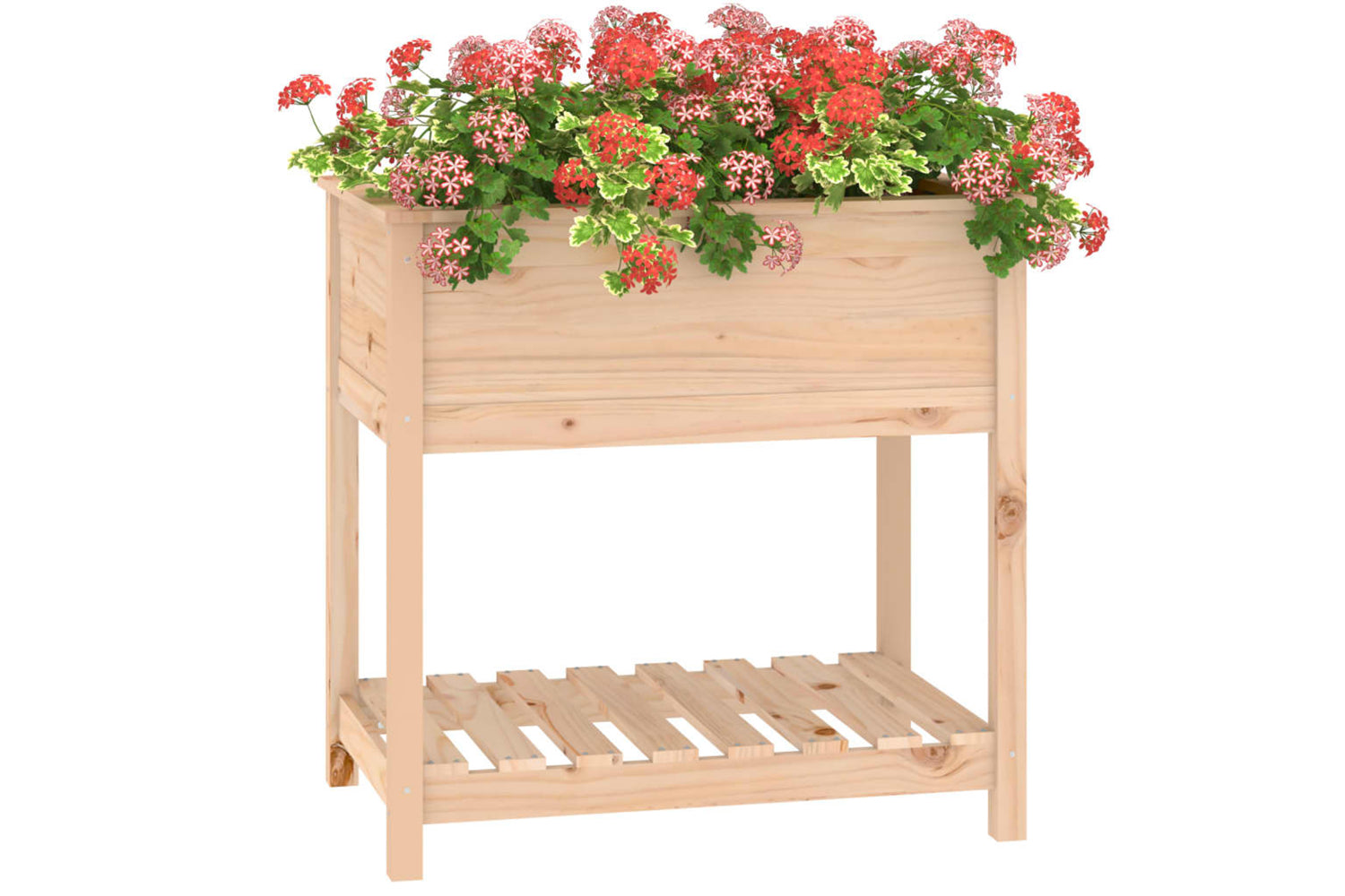 vidaXL 823780 Planter With Shelf 82.5x54x81cm Solid Wood Pine-3