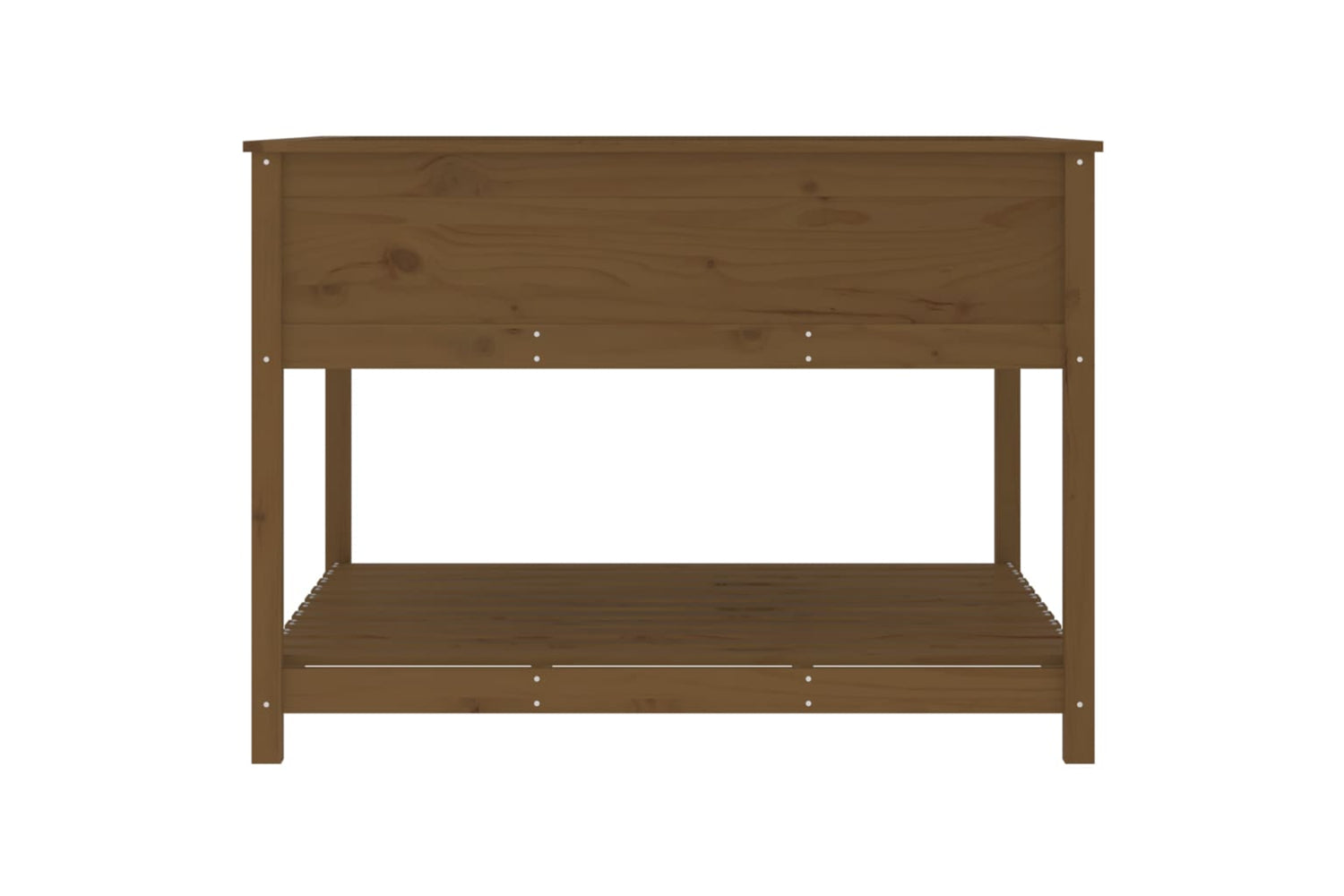 vidaXL 823804 Planter With Shelf Honey Brown 111.5x111.5x81cm Solid Wood Pine-5