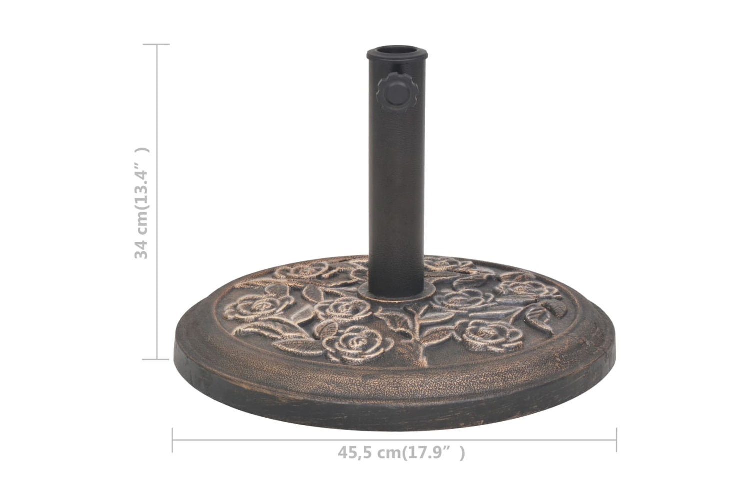Vidaxl 43656 Parasol Base Resin Round Bronze 9 Kg-7