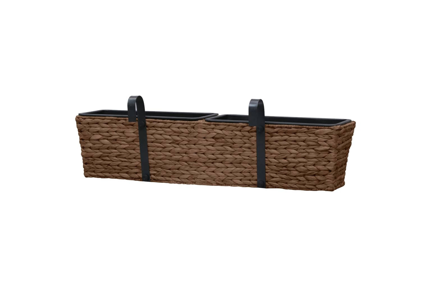 Vidaxl Garden Planters 2 Pcs Water Hyacinth Brown-7