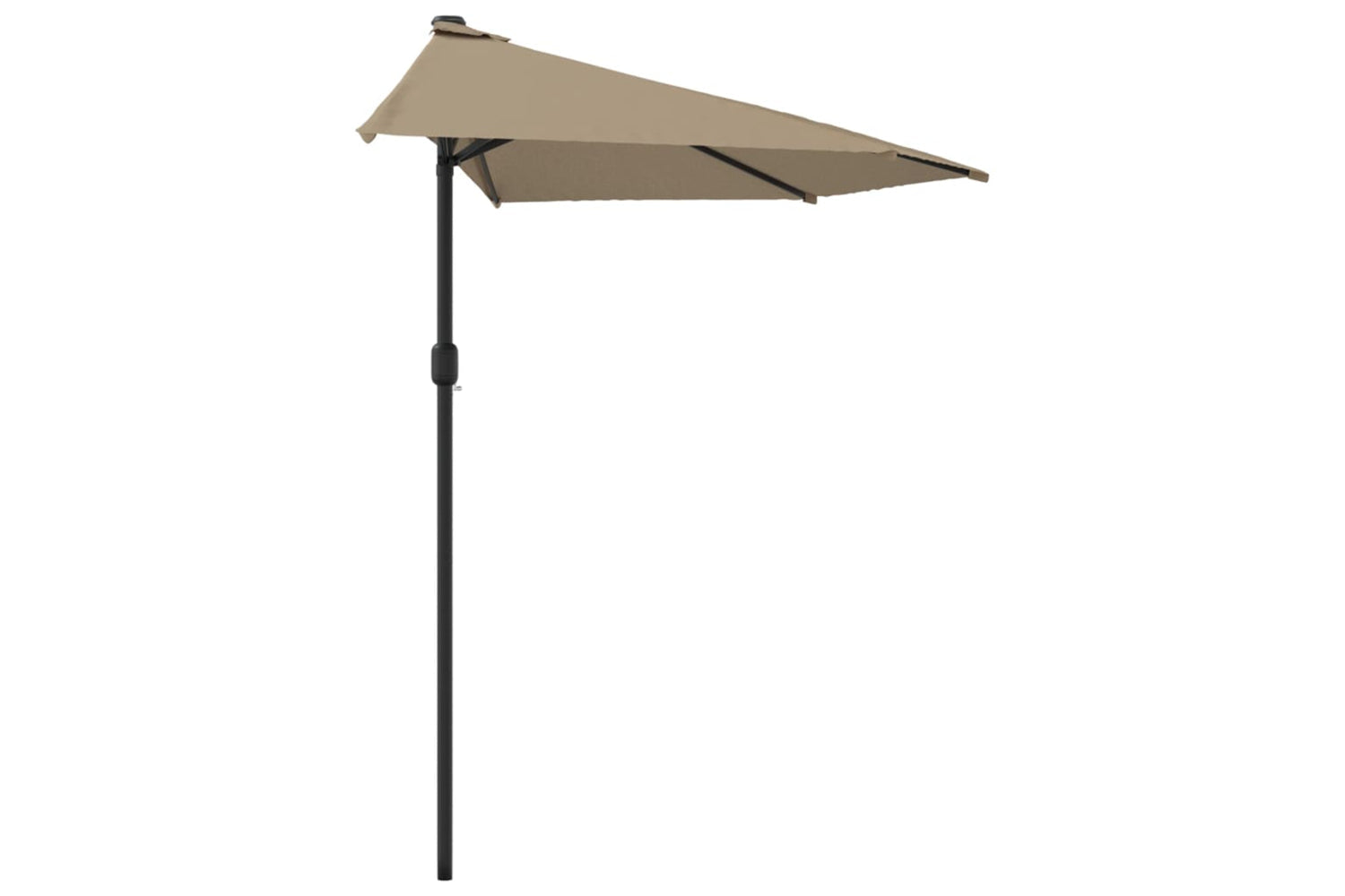 vidaXL 44594 Balcony Parasol With Aluminium Pole Taupe 300x155cm Half-3