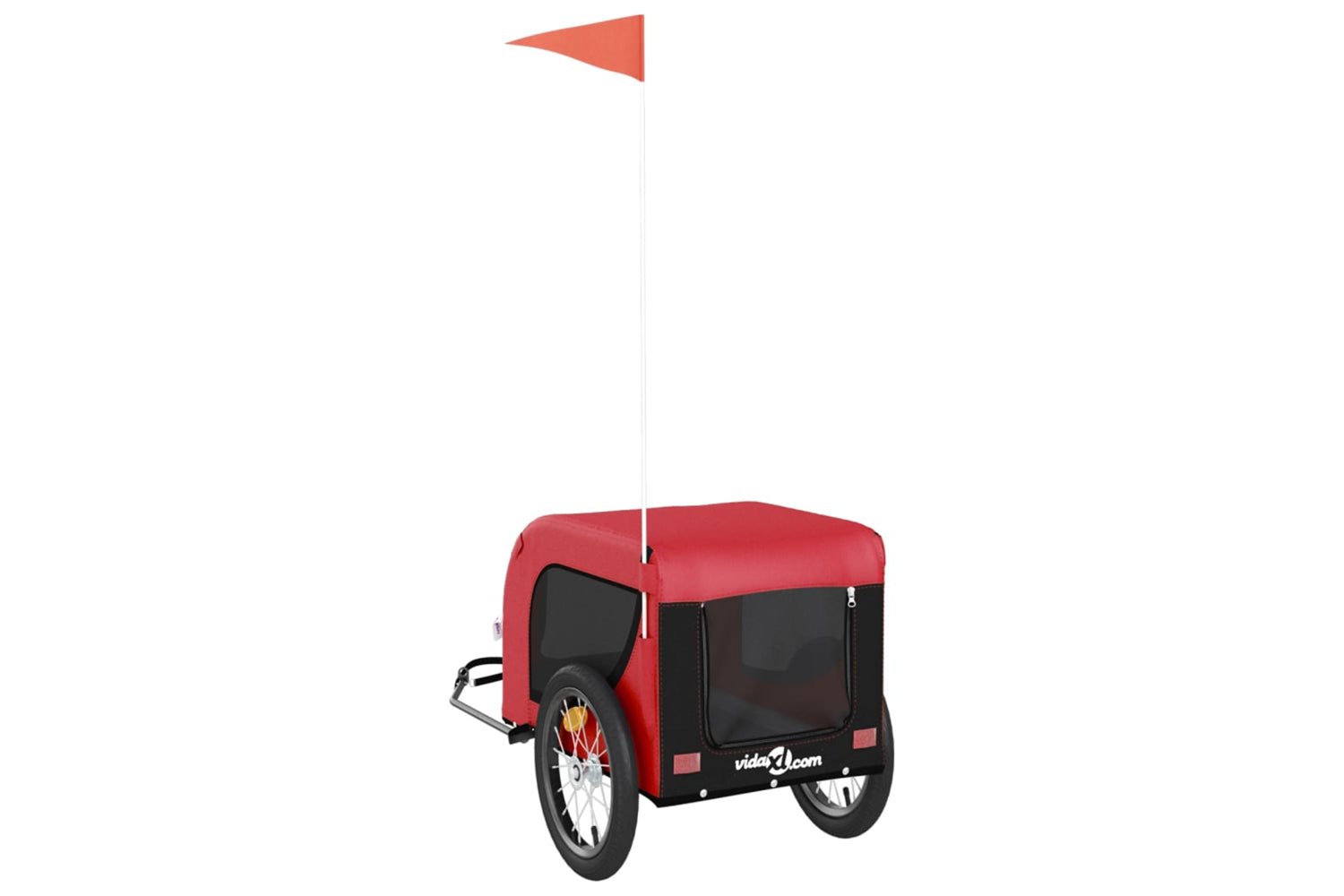 Vidaxl 93999 Pet Bike Trailer Red And Black Oxford Fabric And Iron-6