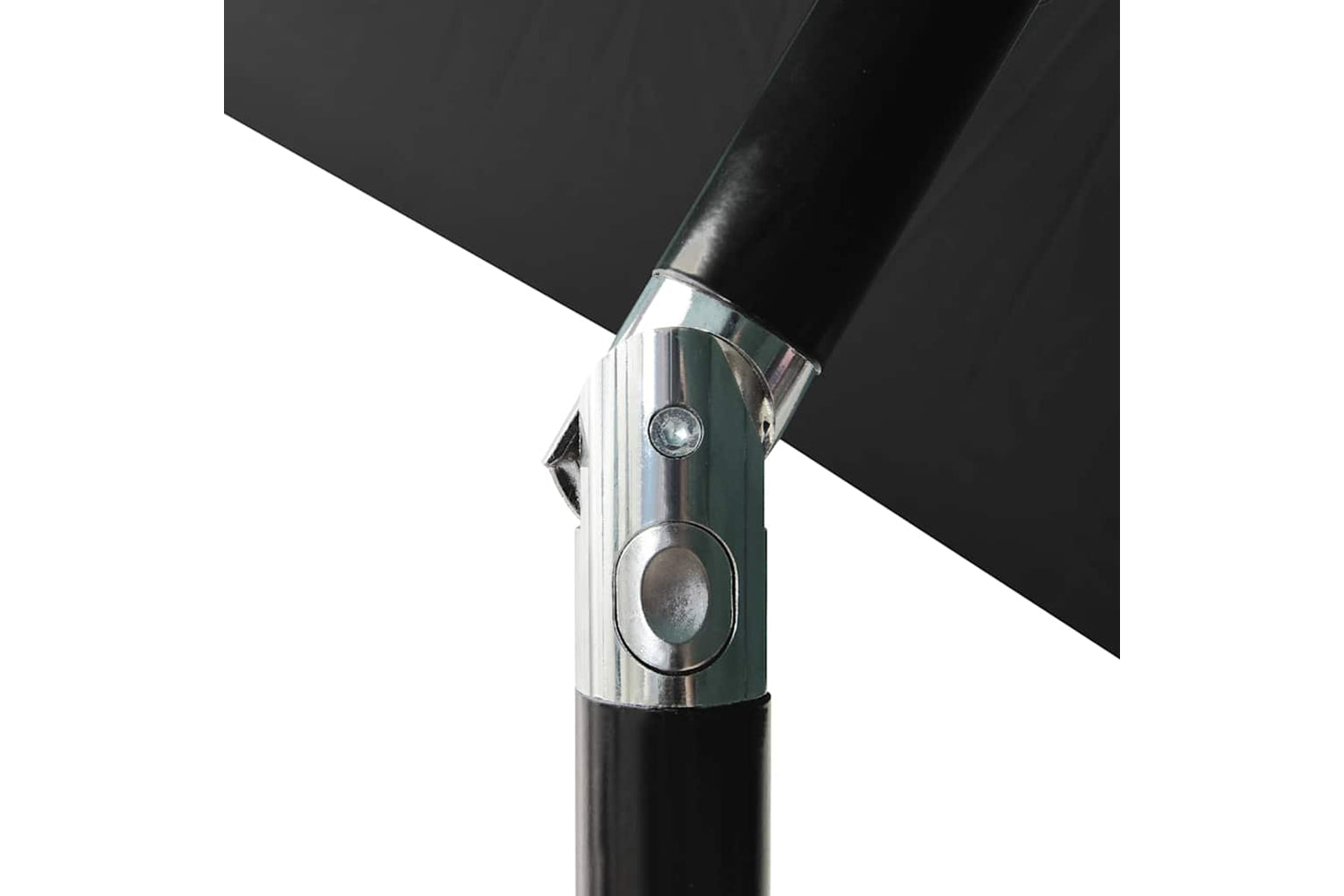Vidaxl 313792 Parasol With Leds And Steel Pole Black 2x3 M-7