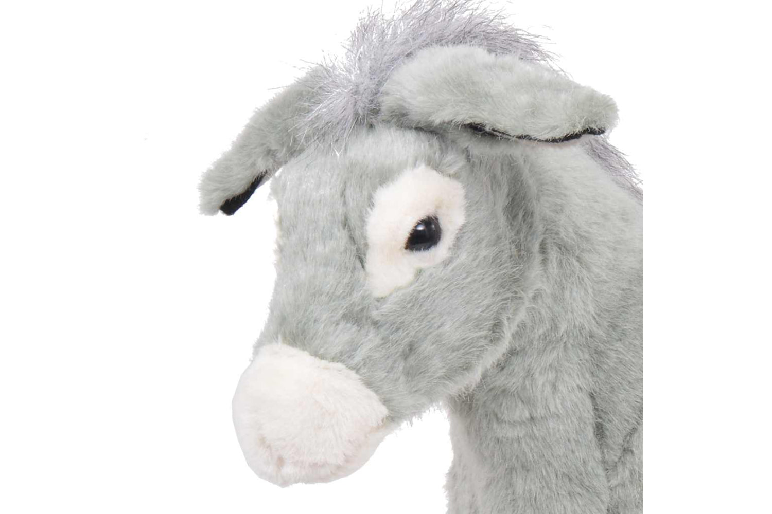 vidaXL 91343 Standing Plush Toy Donkey Grey Xxl-3