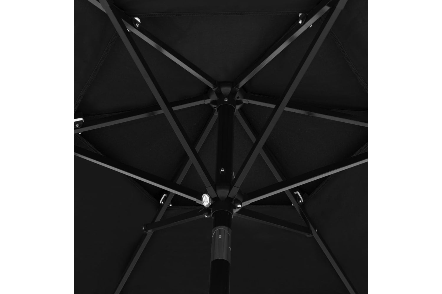 Vidaxl 313866 3-tier Parasol With Aluminium Pole Black 2.5 M-5