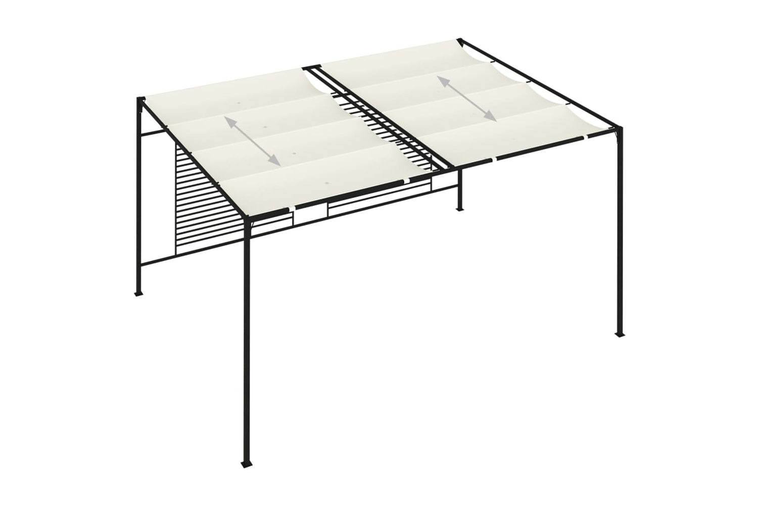 Vidaxl 313623 Gazebo With Retractable Roof 3x4x2.3 M Cream 180 G/mâ²-5