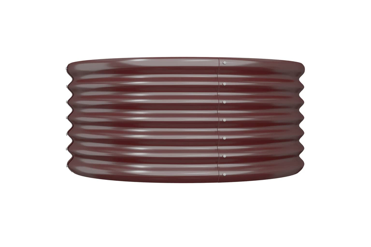 vidaXL 318855 Garden Planter Powder-coated Steel 80x80x36cm Brown-2