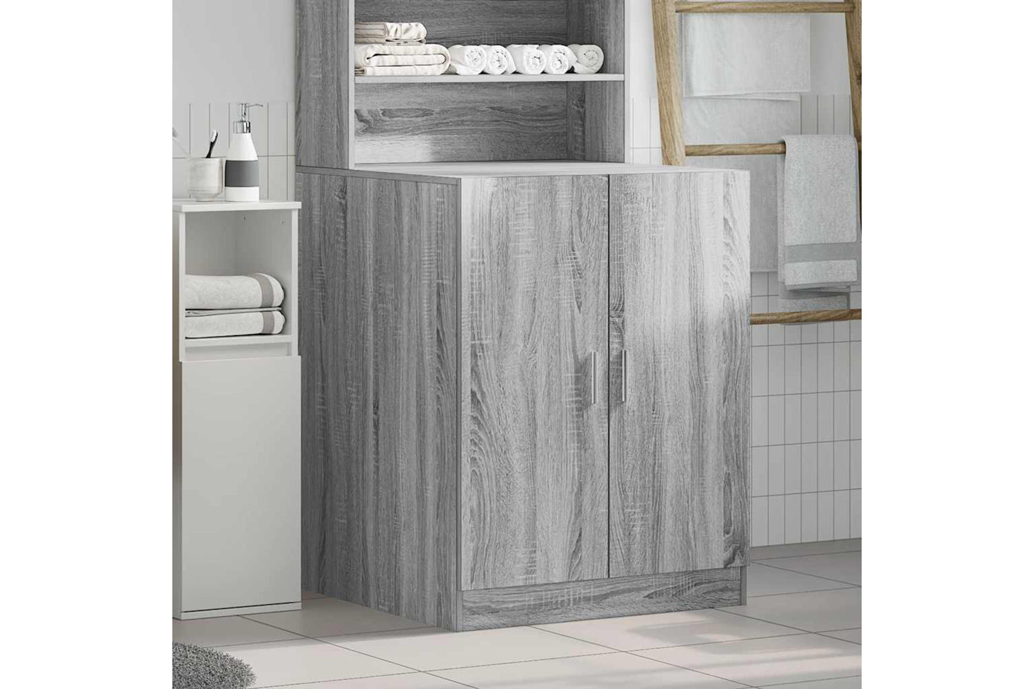Vidaxl 813195 Washing Machine Cabinet Grey Sonoma 71x71.5x91.5 Cm-2