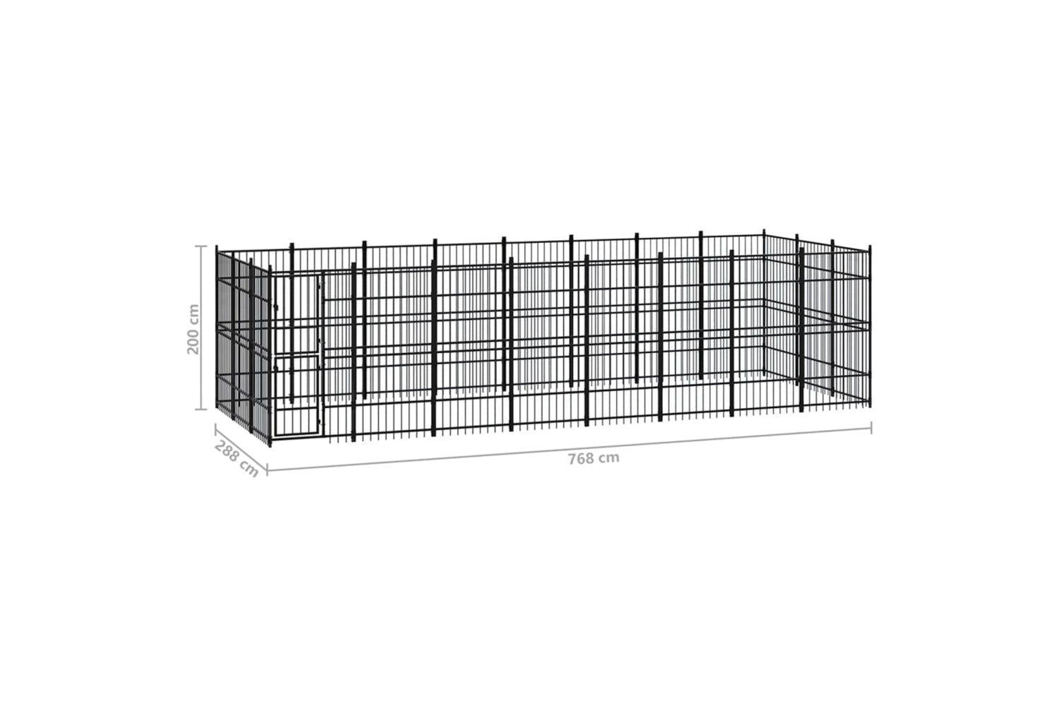 Vidaxl 3097979 Outdoor Dog Kennel Steel 22.12 M2-7