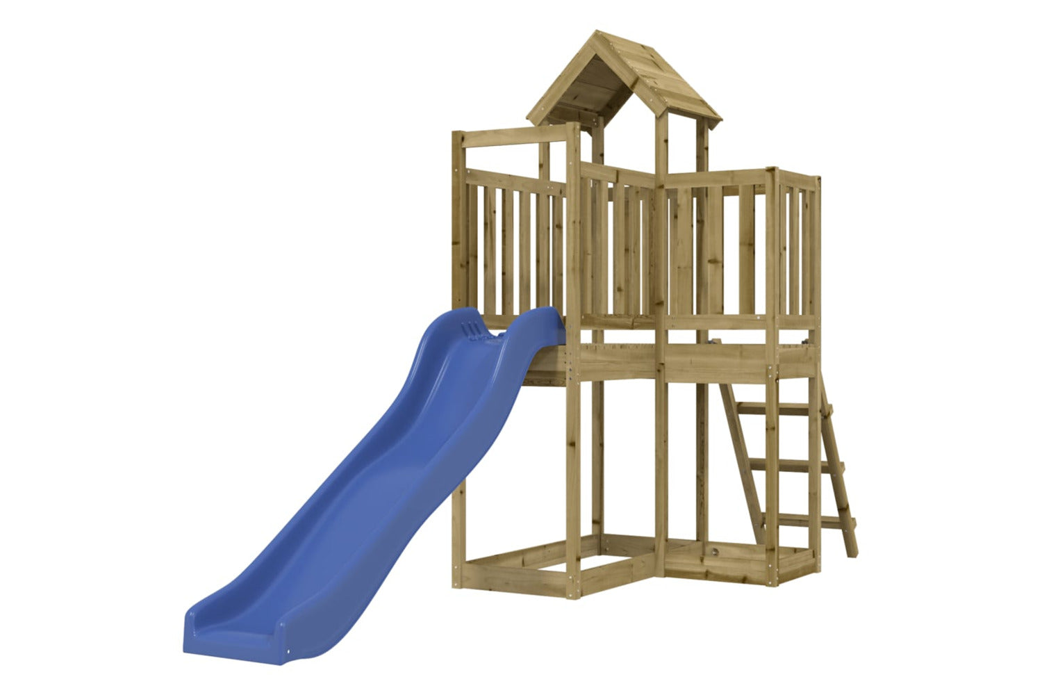 Vidaxl 3155830 Playhouse With Slide Impregnated Wood Pine-3