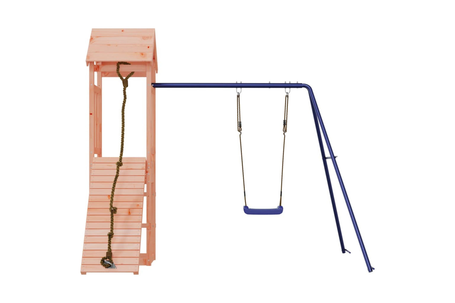 Vidaxl 3155814 Playhouse With Climbing Wall Swing Solid Wood Douglas-4