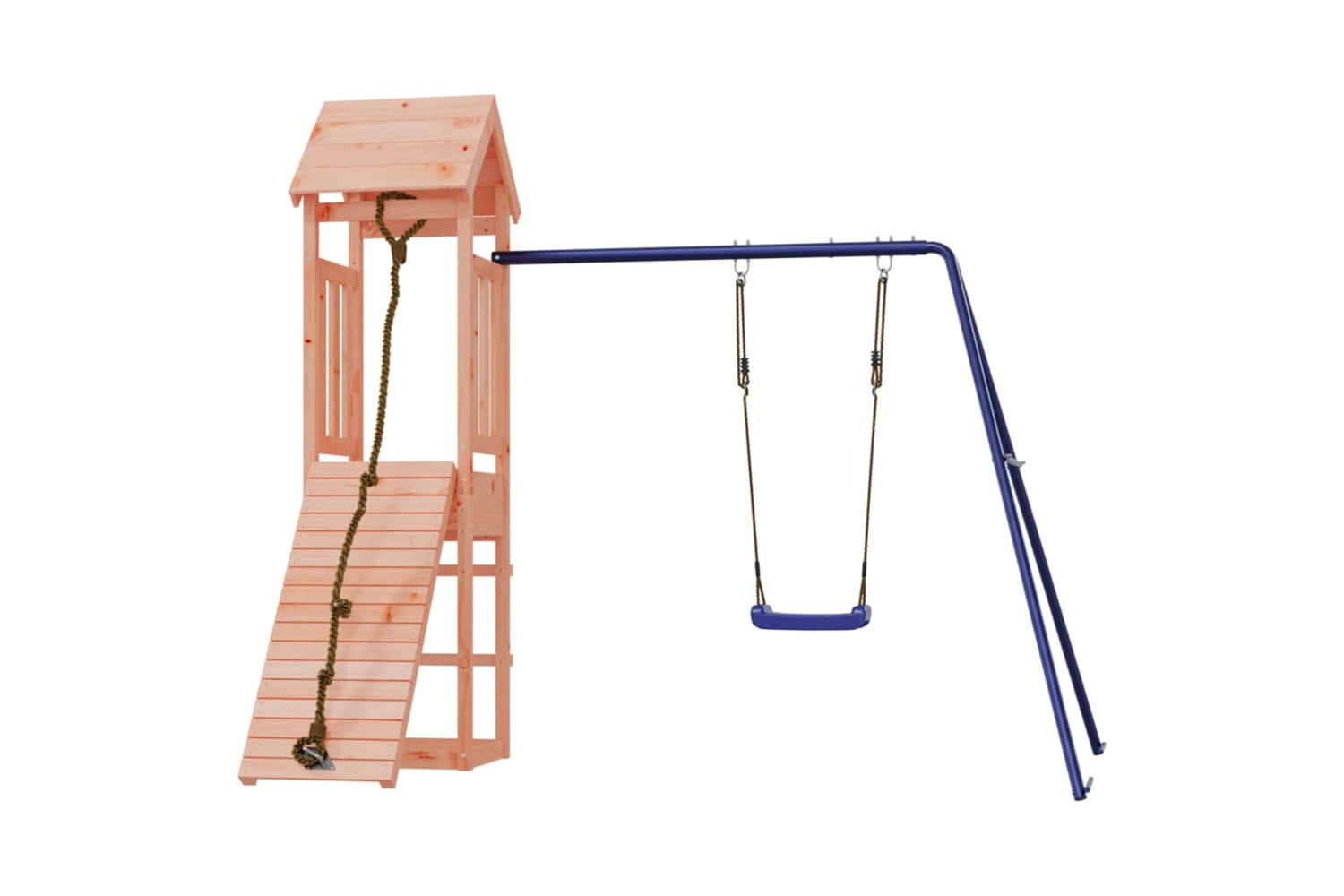 Vidaxl 3155814 Playhouse With Climbing Wall Swing Solid Wood Douglas-3