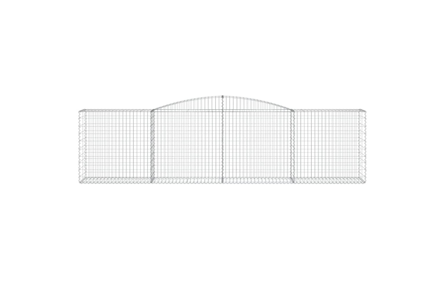 vidaXL 3147003 Arched Gabion Baskets 9 Pcs 400x50x100/120cm Galvanised Iron-3