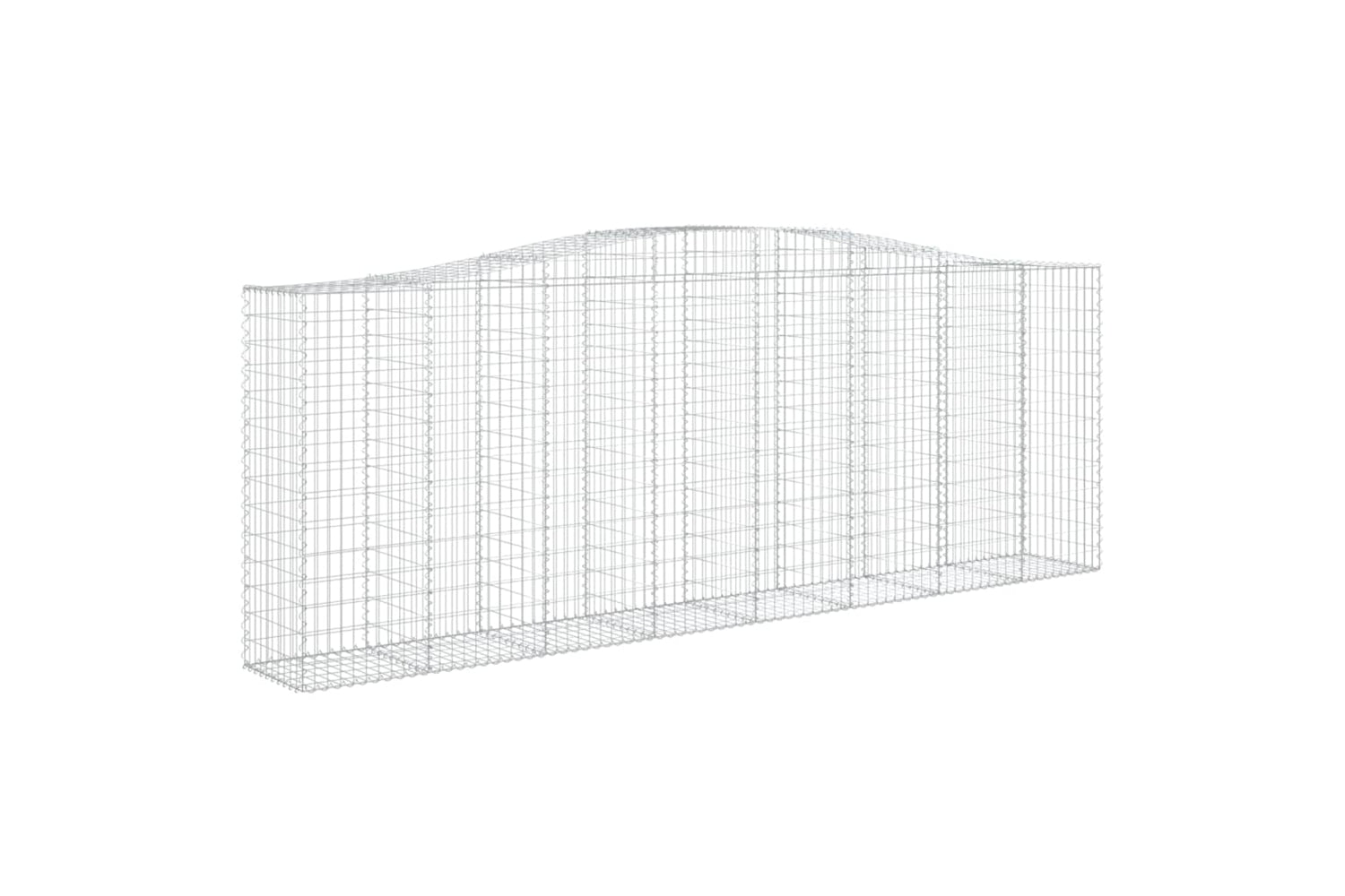 vidaXL 3145985 Arched Gabion Baskets 5 Pcs 400x50x140/160cm Galvanised Iron-2