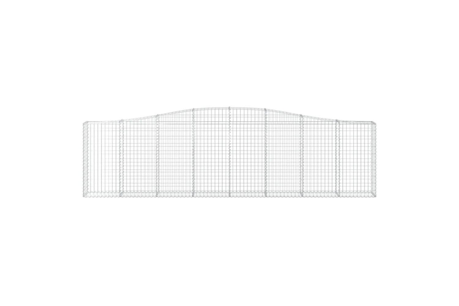 vidaXL 3145835 Arched Gabion Baskets 15 Pcs 400x30x100/120cm Galvanised Iron-3