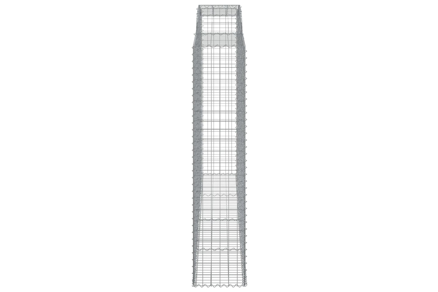 vidaXL 153521 Arched Gabion Basket 300x50x220/240cm Galvanised Iron-3