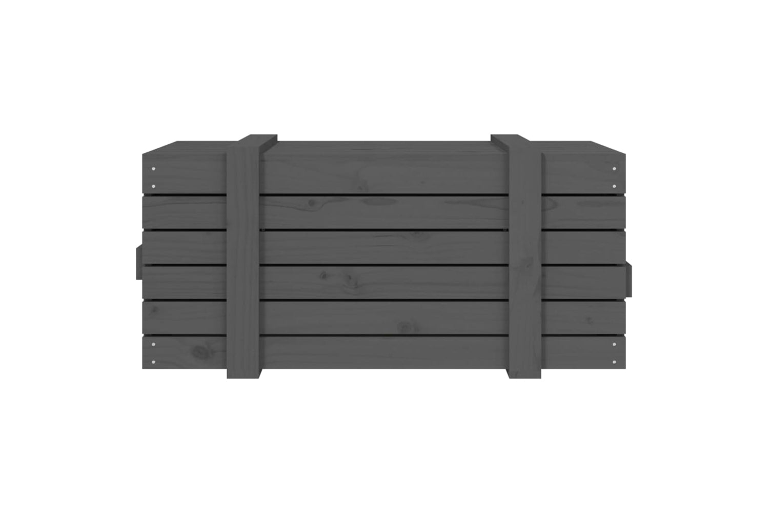 vidaXL 825000 Storage Box Grey 91x40.5x42cm Solid Wood Pine-6