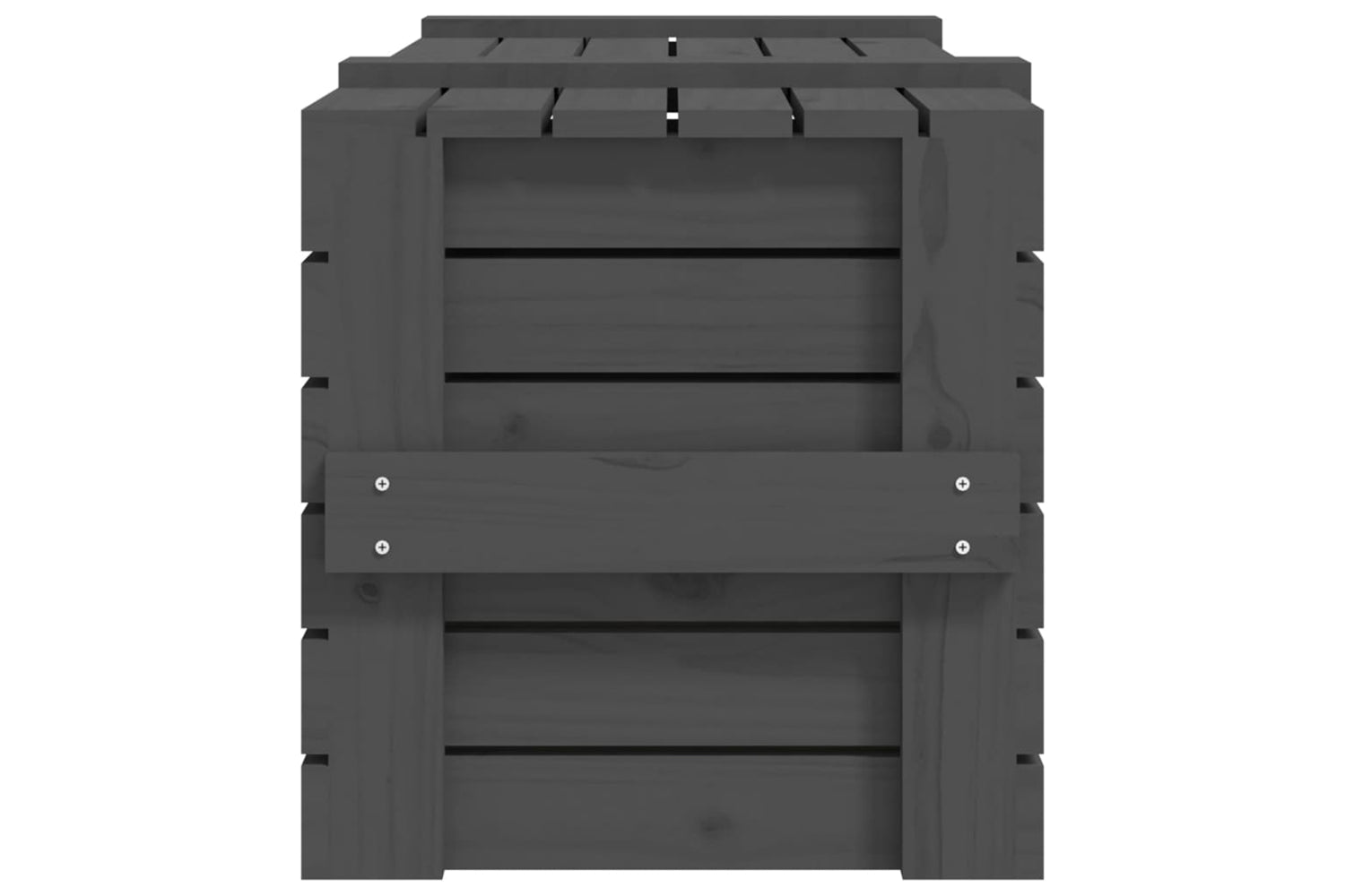 vidaXL 825000 Storage Box Grey 91x40.5x42cm Solid Wood Pine-7