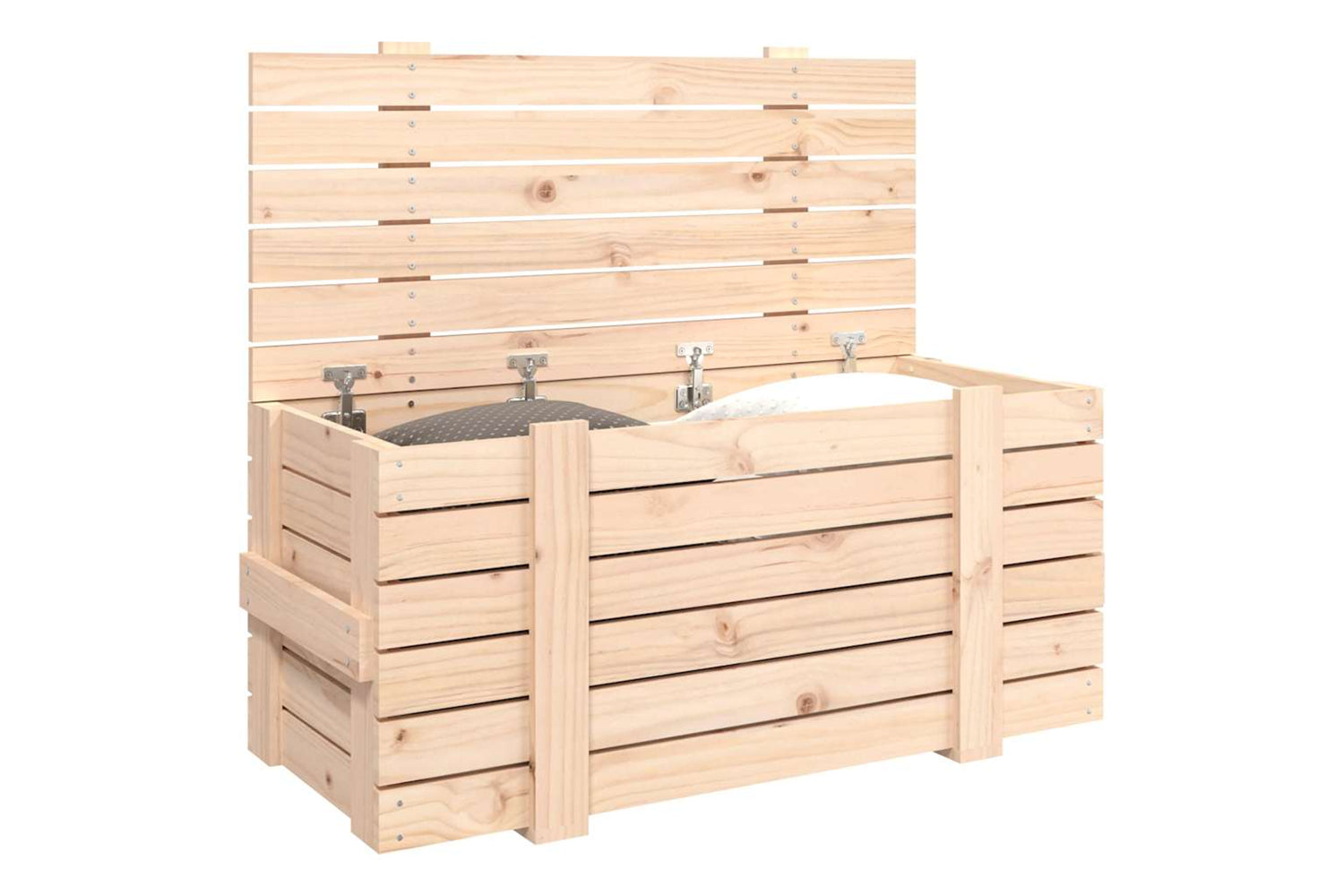 vidaXL 824998 Storage Box 91x40.5x42cm Solid Wood Pine-3
