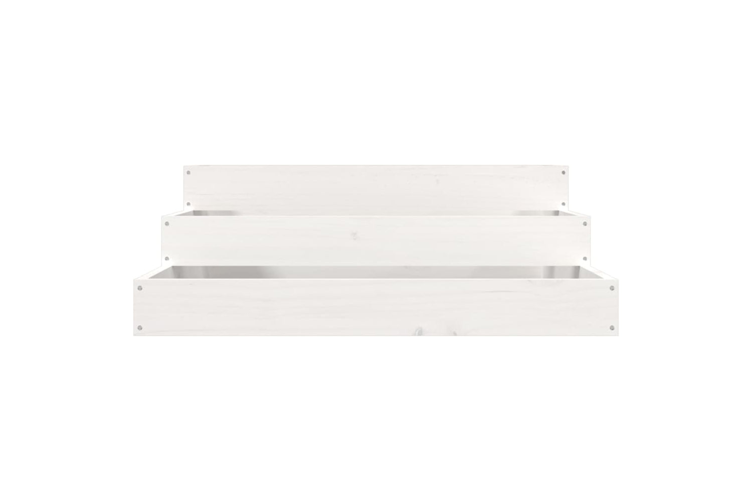 vidaXL 823907 Planter White 78x78x27cm Solid Wood Pine-3
