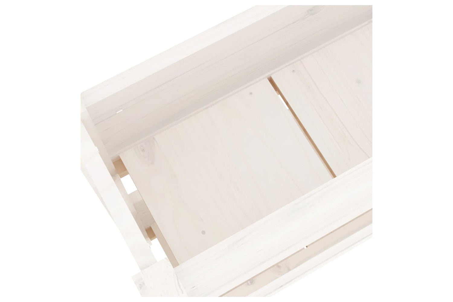 vidaXL 823942 Planter White 77x25x66cm Solid Wood Pine-6